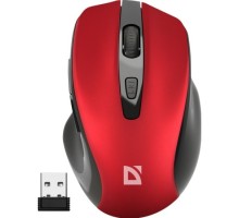 Defender Prime MB-053 { Беспроводная оптическая мышь,красный,6D,800-1600dpi,бесшумн } [52052]