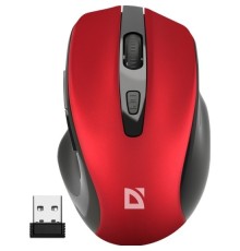 Defender Prime MB-053 { Беспроводная оптическая мышь,красный,6D,800-1600dpi,бесшумн } [52052]