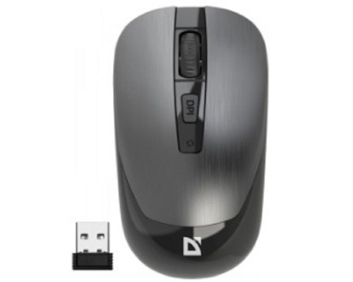 [Мышь] Defender Wave MM-995 { Беспроводная оптическая мышь,серый,4D,800-1600dpi,бесшумн } [52993]