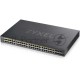 Коммутатор ZYXEL GS1920-48HPv2 Hybrid Smart switch PoE+ Zyxel Nebula Flex, 44xGE PoE+, 4xCombo (SFP/RJ-45 PoE+), 2xSFP, budget PoE 375W, Standalone / cloud management