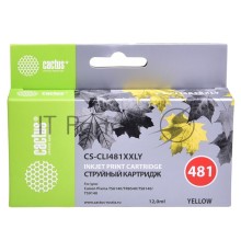 Картридж струйный Cactus CS-CLI481XXLY желтый (12мл) для Canon Pixma TR7540/TR8540/TS6140/TS8140