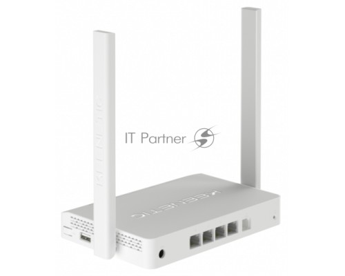Роутер беспроводной Keenetic DSL (KN-2010) с модемом VDSL2/ADSL2+, Mesh Wi-Fi N300, 4-портовым Smart-коммутатором и портом USBИнтернет-центр