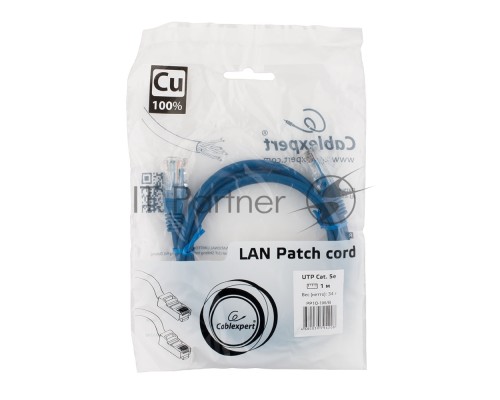 Патч-корд медный UTP Cablexpert PP10-1M/B кат.5e, 1м, литой, многожильный (синий) Патч-корд медный UTP Cablexpert PP10-1M/B кат.5e, 1м, литой, многожильный (синий)