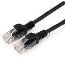 Патч-корд UTP Cablexpert PP12-1.5M/BK кат.5e, 1.5м, литой, многожильный (чёрный)