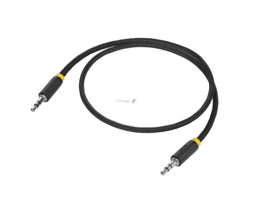 Greenconnect Кабель аудио 1.0m jack 3,5mm/jack 3,5mm, нейлон, черный, желтая окантовка, ультрагибкий, 28 AWG, M/M, Premium , экран, стерео(GCR-AVC8114-1.0m) Greenconnect Кабель аудио 1.0m jack 3,5mm/jack 3,5mm, нейлон, черный, желтая окантовка, ультрагибкий, 28 AWG, M/M, Premium , экран, стерео(GCR-AVC8114-1.0m)