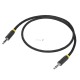 Greenconnect Кабель аудио 1.0m jack 3,5mm/jack 3,5mm, нейлон, черный, желтая окантовка, ультрагибкий, 28 AWG, M/M, Premium , экран, стерео(GCR-AVC8114-1.0m)