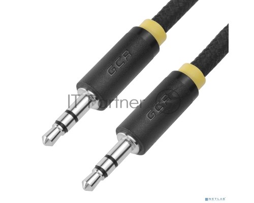 Greenconnect Кабель аудио 1.0m jack 3,5mm/jack 3,5mm, нейлон, черный, желтая окантовка, ультрагибкий, 28 AWG, M/M, Premium , экран, стерео(GCR-AVC8114-1.0m) Greenconnect Кабель аудио 1.0m jack 3,5mm/jack 3,5mm, нейлон, черный, желтая окантовка, ультрагибкий, 28 AWG, M/M, Premium , экран, стерео(GCR-AVC8114-1.0m)