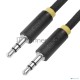 Greenconnect Кабель аудио 1.0m jack 3,5mm/jack 3,5mm, нейлон, черный, желтая окантовка, ультрагибкий, 28 AWG, M/M, Premium , экран, стерео(GCR-AVC8114-1.0m)
