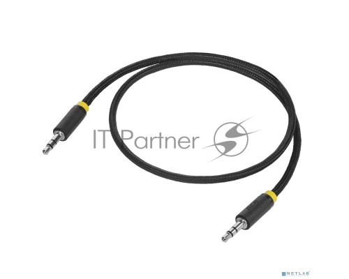 Greenconnect Кабель аудио 1.0m jack 3,5mm/jack 3,5mm, нейлон, черный, желтая окантовка, ультрагибкий, 28 AWG, M/M, Premium , экран, стерео(GCR-AVC8114-1.0m) Greenconnect Кабель аудио 1.0m jack 3,5mm/jack 3,5mm, нейлон, черный, желтая окантовка, ультрагибкий, 28 AWG, M/M, Premium , экран, стерео(GCR-AVC8114-1.0m)