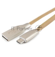 Кабель USB 2.0 Cablexpert CC-G-mUSB01Gd-1M, AM/microB, серия Gold, длина 1м, золотой, блистер