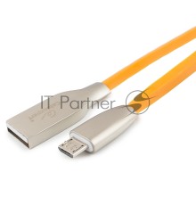 Кабель USB 2.0 Cablexpert CC-G-mUSB01O-1M, AM/microB, серия Gold, длина 1м, оранжевый, блистер