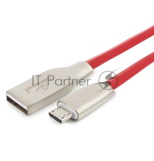 Кабель USB 2.0 Cablexpert CC-G-mUSB01R-1.8M, AM/microB, серия Gold, длина 1.8м, красный, блистер