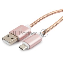 Кабель USB 2.0 Cablexpert CC-G-mUSB02Cu-0.5M, AM/microB, серия Gold, длина 0.5м, золото, блистер