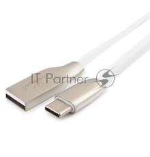 Кабель USB 2.0 Cablexpert CC-G-USBC01W-1.8M, AM/Type-C, серия Gold, длина 1.8м, белый, блистер