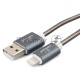 Кабель Cablexpert для Apple CC-G-APUSB02Gy-1.8M, AM/Lightning, серия Gold, длина 1.8м, титан, блистер