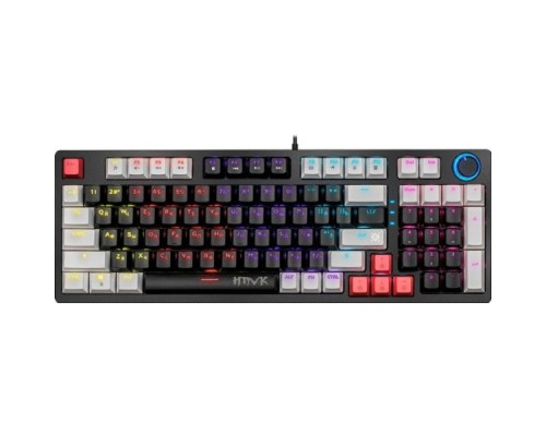 [Клавиатура] Defender Механическая клавиатура Hawk GK-418 RU,радужн,97кн,1,5м,крас.свитч [45418]