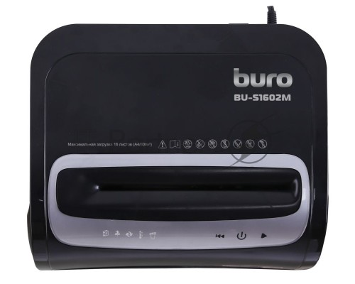 Шредер Buro Office BU-S1602M (секр.P-5)/фрагменты/16лист./30лтр./пл.карты/CD