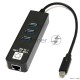 Кабель-адаптер 5bites UA3C-45-10BK  USB3.1 / 3*USB3.0 / RJ45 1G / BLACK