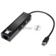 Кабель-адаптер 5bites UA3C-45-09BK USB3.1 / 3*USB2.0 / RJ45 100MB / BLACK