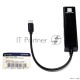 Кабель-адаптер 5bites UA3C-45-09BK USB3.1 / 3*USB2.0 / RJ45 100MB / BLACK