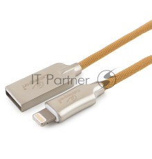 Кабель USB Cablexpert для Apple CC-P-APUSB02Gd-1M, MFI, AM/Lightning, серия Platinum, длина 1м, золотой, блистер