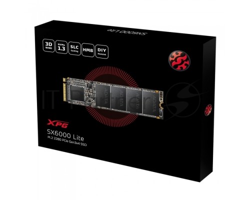 Накопитель SSD 512GB ADATA XPG SX6000 Lite, M.2 2280, PCI-E 3x4, [R/W - 1800/1200 MB/s] 3D-NAND TLC