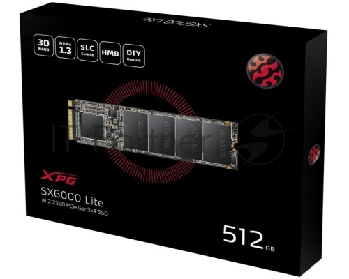 Накопитель SSD 512GB ADATA XPG SX6000 Lite, M.2 2280, PCI-E 3x4, [R/W - 1800/1200 MB/s] 3D-NAND TLC