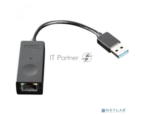 Переходник Lenovo ThinkPad  USB 3.0 to Ethernet Adapter (Full size RJ45 connector, Giga bit speed when running on USB3.0, 100M/10M adapt when running on USB2.0, Doesn’t support POE) (Reply. 4X90E51405)