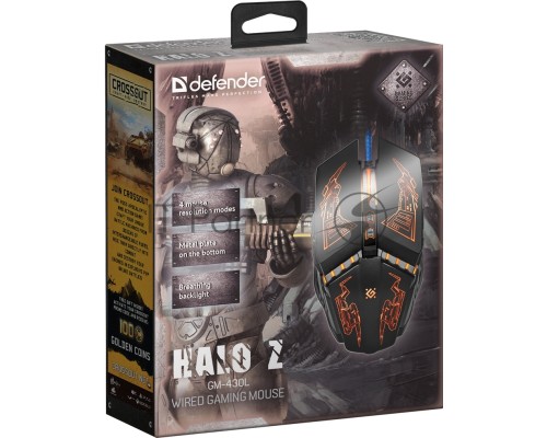 Мышь USB DEFENDER OPTICAL HALO Z GM-430L 52430