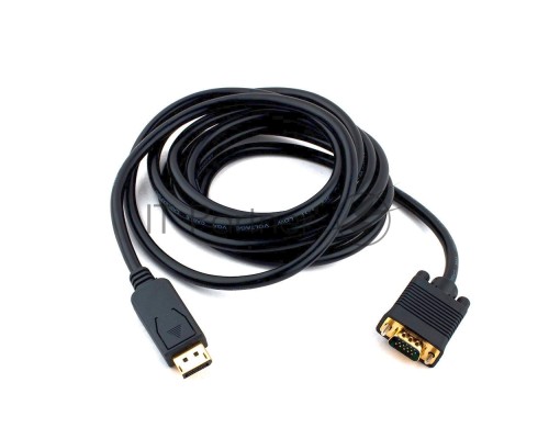 Кабель DisplayPort->VGA Cablexpert CCP-DPM-VGAM-10, 3м, 20M/15M, черный, экран, пакет