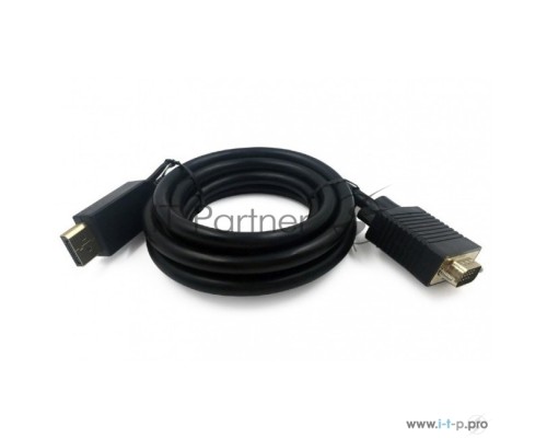 Кабель DisplayPort->VGA Cablexpert CCP-DPM-VGAM-10, 3м, 20M/15M, черный, экран, пакет