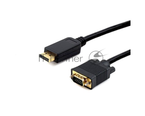 Кабель DisplayPort->VGA Cablexpert CCP-DPM-VGAM-10, 3м, 20M/15M, черный, экран, пакет