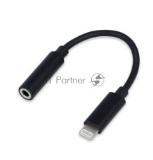 Переходник USB Cablexpert CCA-LM3.5F-01, Lightning/Jack3.5F, черный