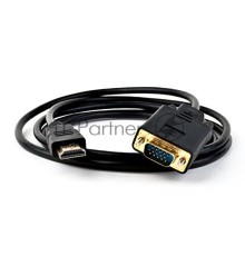 Кабель-адаптер ORIENT C702, HDMI M --> VGA 15M, длина 1.8 метра, черный