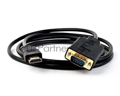 Кабель-адаптер ORIENT C702, HDMI M --> VGA 15M, длина 1.8 метра, черный