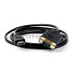 Кабель-адаптер ORIENT C702, HDMI M --> VGA 15M, длина 1.8 метра, черный