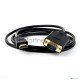 Кабель-адаптер ORIENT C702, HDMI M --> VGA 15M, длина 1.8 метра, черный