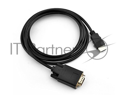 Кабель-адаптер ORIENT C702, HDMI M --> VGA 15M, длина 1.8 метра, черный