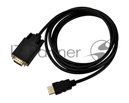 Кабель-адаптер ORIENT C702, HDMI M --> VGA 15M, длина 1.8 метра, черный