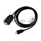 Кабель-адаптер ORIENT C702, HDMI M --> VGA 15M, длина 1.8 метра, черный