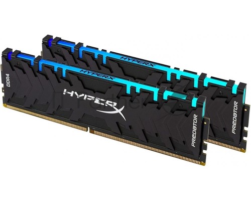 Модуль памяти Kingston DIMM DDR4 32Gb PC24000, 3000Mhz, XMP HyperX Predator RGB (Kit of 2), CL15 (HX430C15PB3AK2/32) (retail)