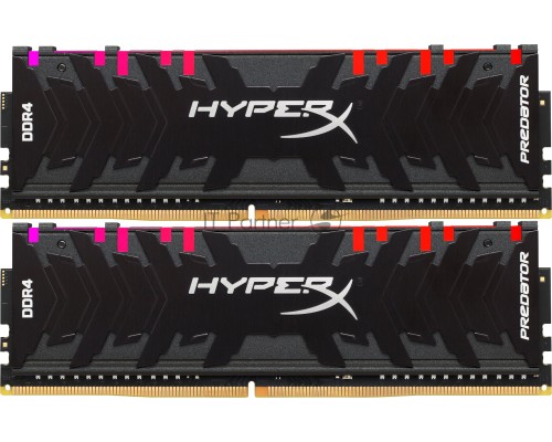 Модуль памяти Kingston DIMM DDR4 32Gb PC24000, 3000Mhz, XMP HyperX Predator RGB (Kit of 2), CL15 (HX430C15PB3AK2/32) (retail)