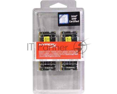 Память SO-DIMM DDR 4 DIMM 16Gb PC23400, 2933Mhz, Kingston HyperX Impact (Kit of 2) (HX429S17IB2K2/16) (retail)