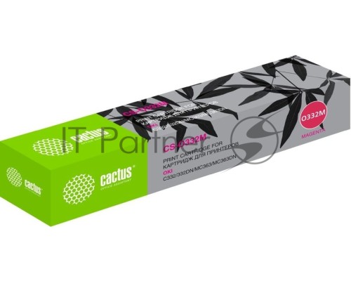 Картридж лазерный Cactus 46508734 CS-O332M пурпурный (3000стр.) для Oki C332/MC363
