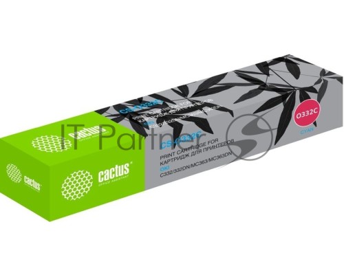 Картридж лазерный Cactus 46508733 CS-O332C голубой (3000стр.) для Oki C332/MC363