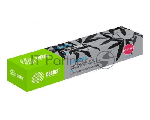 Картридж лазерный Cactus 46508733 CS-O332C голубой (3000стр.) для Oki C332/MC363