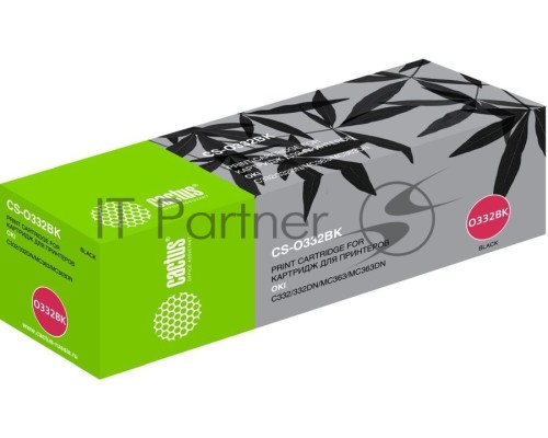 Картридж лазерный Cactus 46508736 CS-O332BK черный (3500 стр.) для Oki C332/MC363