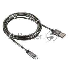 Кабель Digma MICROUSB-1.2M-BRAIDED-G USB (m)-micro USB (m) 1.2м темно-серый