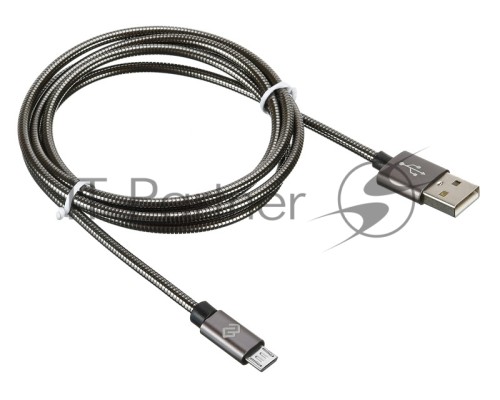 Кабель Digma MICROUSB-1.2M-BRAIDED-G USB (m)-micro USB (m) 1.2м темно-серый