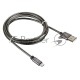 Кабель Digma MICROUSB-1.2M-BRAIDED-G USB (m)-micro USB (m) 1.2м темно-серый